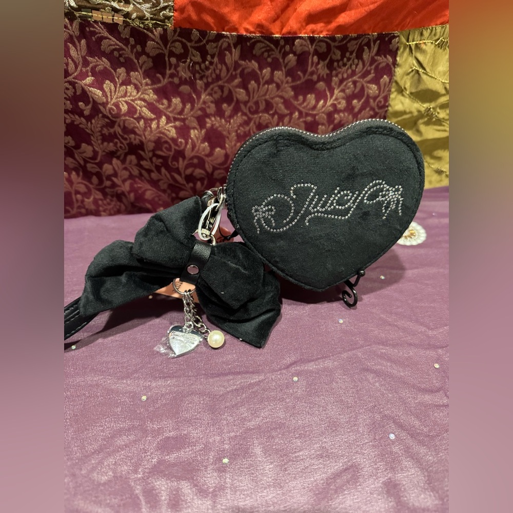 Juicy Couture Black Wristlet Coin Purse